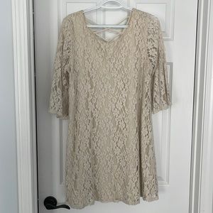 Ivory Lace Boutique dress sz L